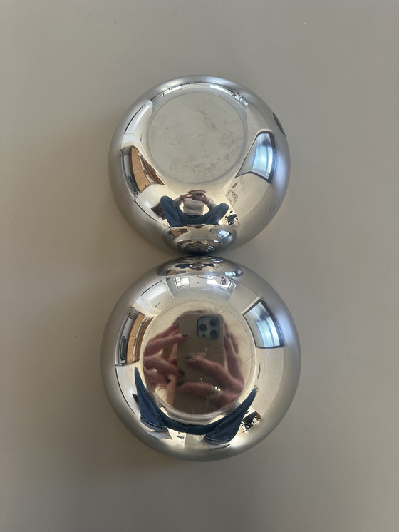 Image 1 of 2 insalatiere vintage Alessi - Acciaio inossidabile argento e oro