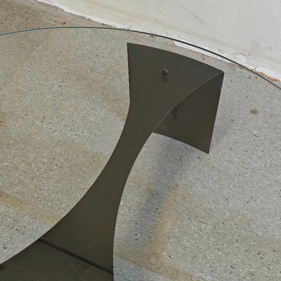 Image 1 of Vintage space age coffee table glass metal