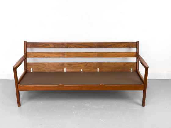 Canapé Senator 3 places en cuir et teck, par Ole Wanscher pour Cado, 1977 – Canapés 3 places, Leather (photo 25 of 26)