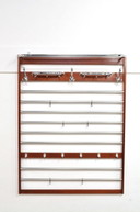 Large vintage wall coat rack from the 1960s