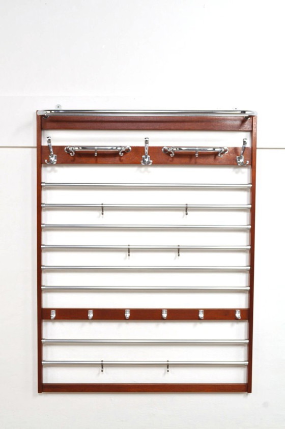 Image 1 of Large vintage wall coat rack from the 1960s