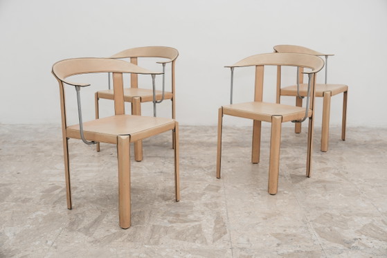 Image 1 of Tito Agnoli Ycami Collection 1986 Set 4 Poltroncine Gentiana Design Modernariato