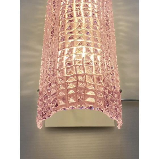 Image 1 of Italienische Wandleuchten aus Muranoglas in Rosa („Cocodrile“) im modernen organischen Stil