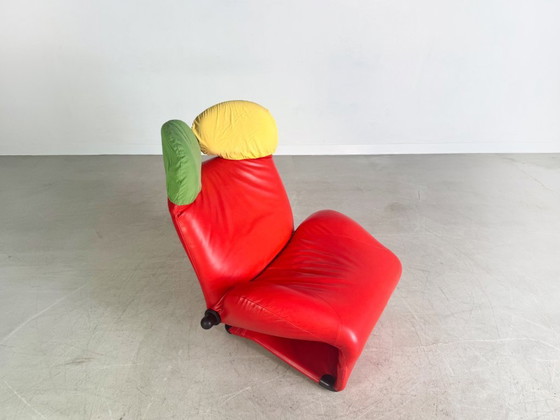 Image 1 of Originale Cassina Wink Chair Poltrona Toshiyuki Kita Pelle rossa Design