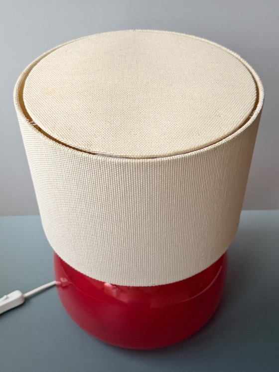 Lampada Vintage IKEA B0211 STOCKHOLM, design rosso rubino, Lampade da tavolo, Vetro (foto 3 di 8)