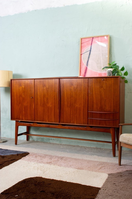 Image 1 of Vintage teakhouten dressoir Svend Aage Madsen Deense jaren 60