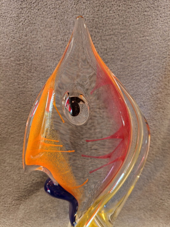 Arte in vetro Murano Stile Picasso Pesce Firmato (photo 2 of 7)