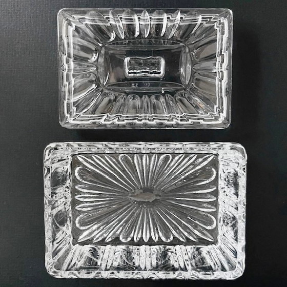 Image 1 of Antique French jewelry box cut crystal cigarette case 1900's