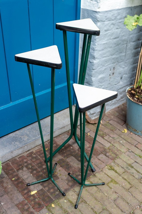 Image 1 of Ensemble de 3 supports géométriques pour plantes - table à plantes