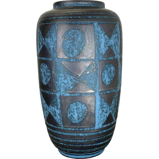 Vase vintage en céramique de lave grasse "Ankara" par Heinz Siery Carstens Tönnieshof, Allemagne, années 1960