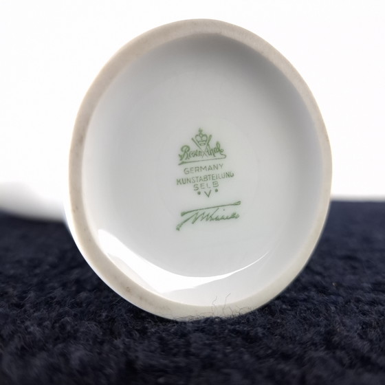 Image 1 of Vase vintage en dents de requin Tapio Wirkkala blanc Rosenthal