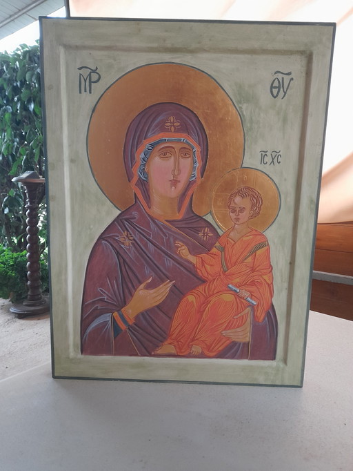 Handgemalte Ikone der Muttergottes Hodegetria