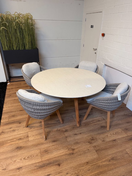 Ensemble de 4 chaises de jardin Sandua et table de jardin Torsa - Manutti - Mobilier de jardin (photo 7 of 7)