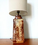 Vintage glazed stoneware lamp
