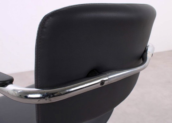 Image 1 of 4x Sedia da conferenza Lande Cole nera