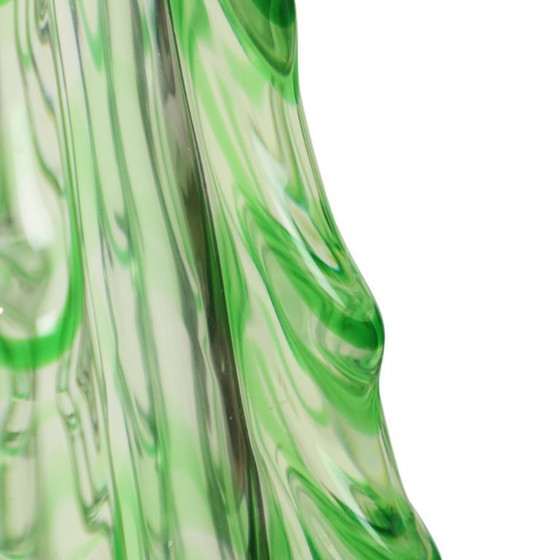 Image 1 of Large Green Glass Vase Murano