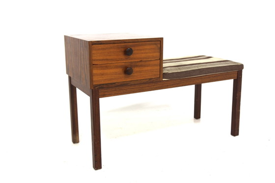 Banc Téléphone Scandinave en Palissandre, Sweden, 1960, Scandinavian (photo 7 sur 7)