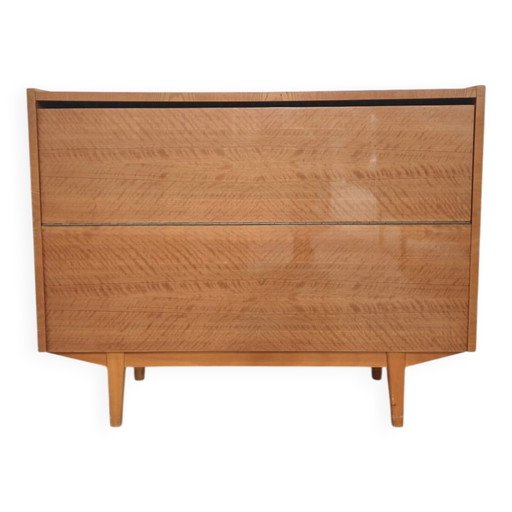 Coffre de rangement en bois pour linge ou jouets Jitona Sobeslav 1960