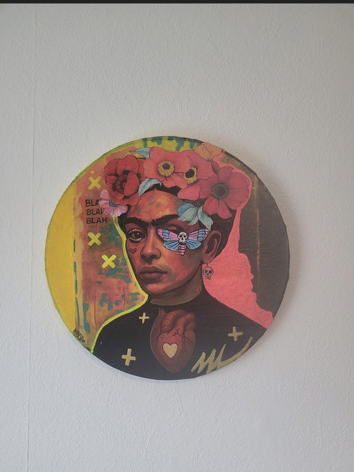 Frida Kahlo Portrait – Unbreakable Bloom (Original Painting)