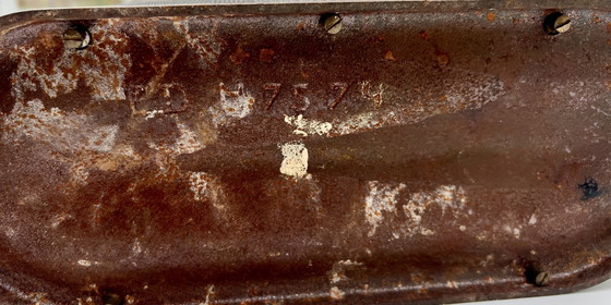 Image 1 of Elegante porta legna/porta giornali – rete metallica con cornice in ottone