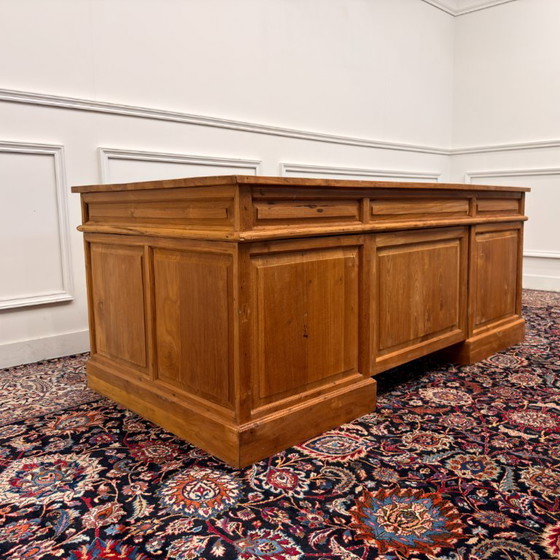 Grand Bureau Anglais Classique avec Panneau Arrière – Bureaux, Métal, Bois (photo 8 of 20)