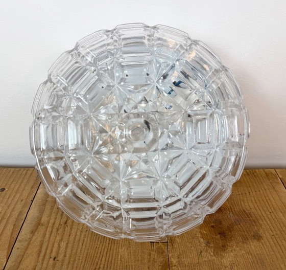 Applique murale ou plafonnier vintage en verre, années 1970 – Appliques murales, Glass, Metal (photo 7 of 16)