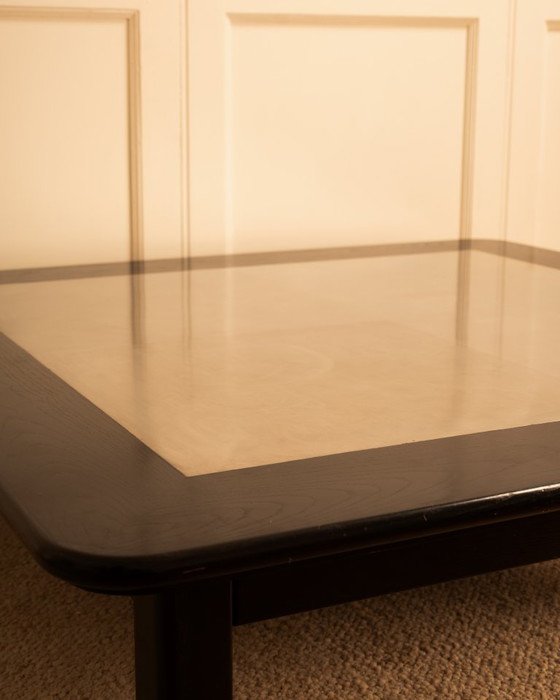 Image 1 of wood & metal coffee table 
