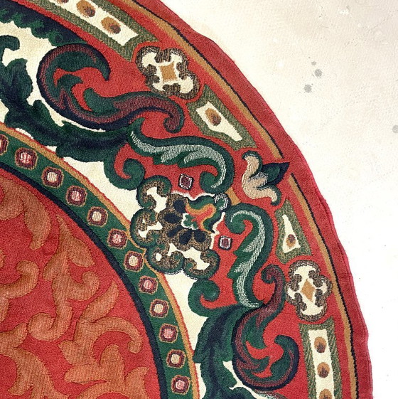 Image 1 of Red vintage oval rug