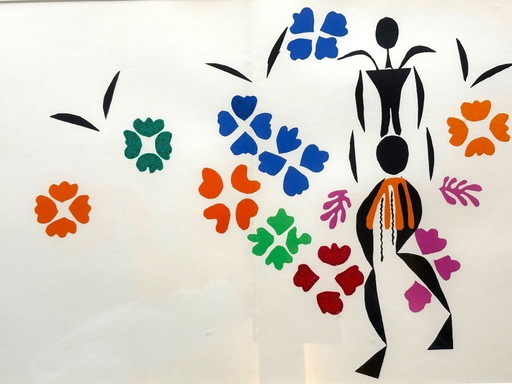 Set van twee modernistische kleurenprints naar Henri Matisse: Duizend-en-een-nacht (1950) en de Jazz-serie (1947).