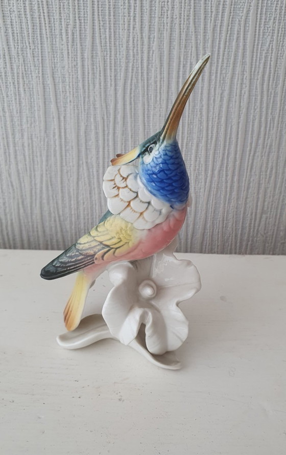 Image 1 of Karl Ens porseleinen kolibrie – handbeschilderd- perfecte staat