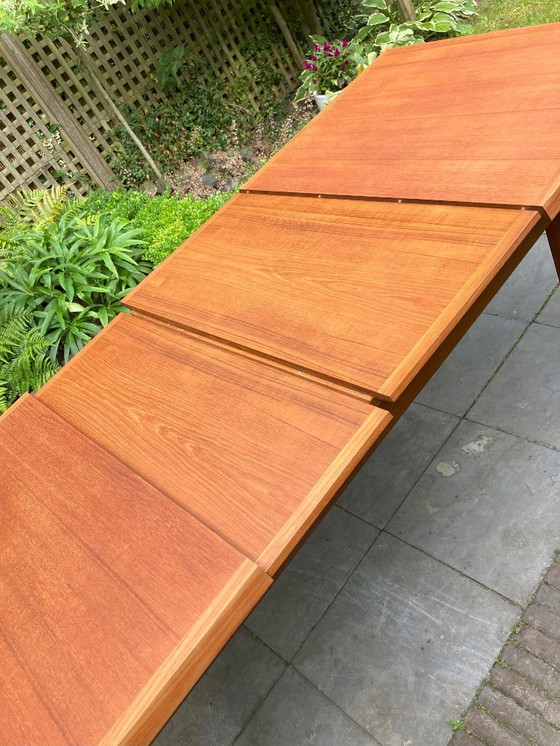 Image 1 of Mesa de comedor danesa extensible de teca de Aage Schmidt-Kristensen para Fritz Hansen