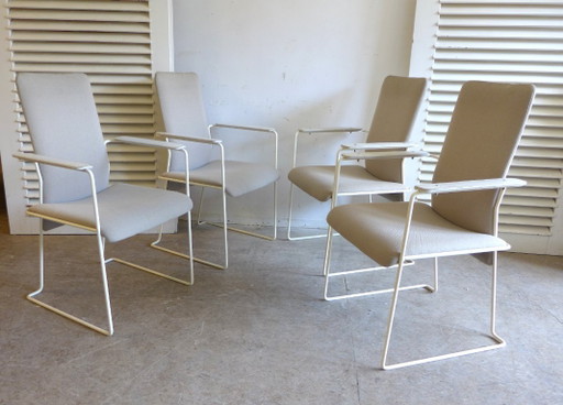Set of 4 retro vintage dining chairs designed by Hennie de Jong