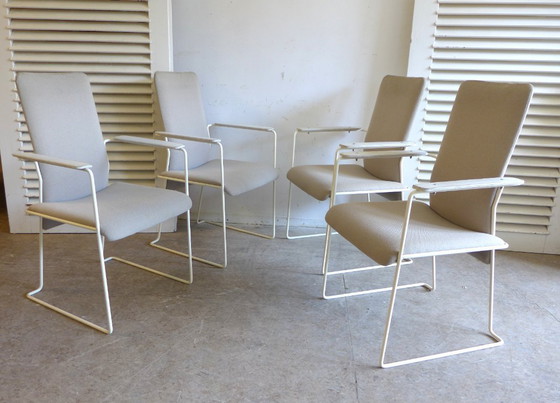 Image 1 of Set of 4 retro vintage dining chairs designed by Hennie de Jong