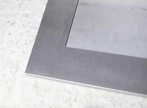 Image 1 of Grote stalen spiegel 70's