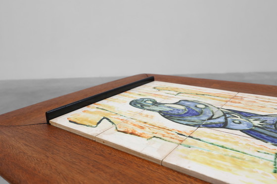 Image 1 of Tavolino modello 210, legno di teak e ceramica, di Alfred Hendrickx, Belform