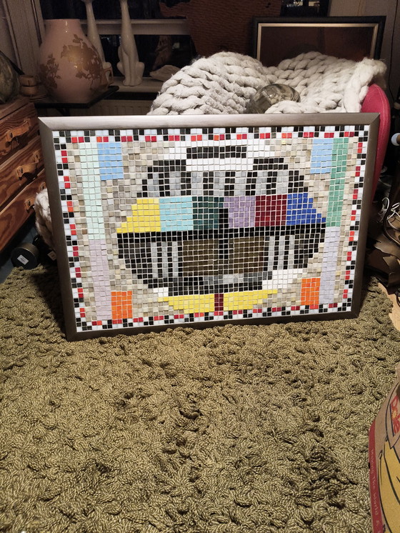 Image 1 of Mosaïque murale au design vintage et moderne du milieu du siècle
