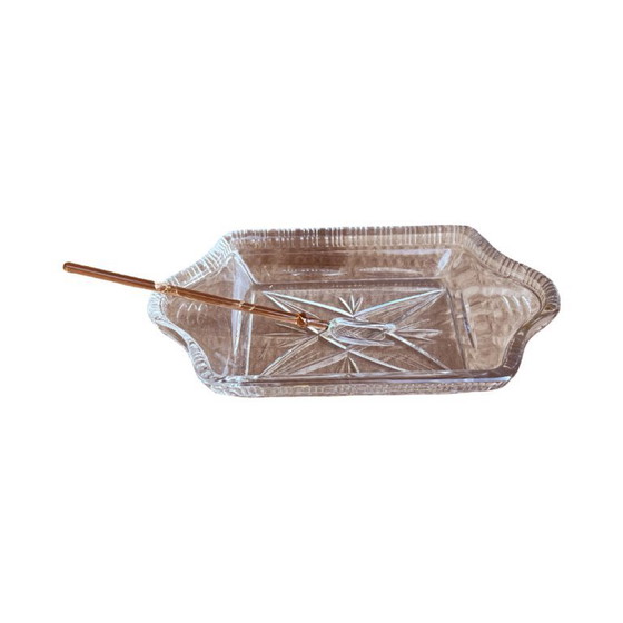 Image 1 of Ensaladera de cristal para aperitivos Bohemia, Checoslovaquia Años 70