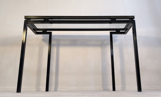 Image 1 of 😍✨ Wunderschöner Konsolentisch von Pierre Vandel Paris, 1970er Jahre, schwarzer Lack, in sehr gutem Zustand ✨😍