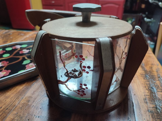 Image 1 of Rare Magnifique Ancienne Boîte à Biscuits Avec Son Plateau