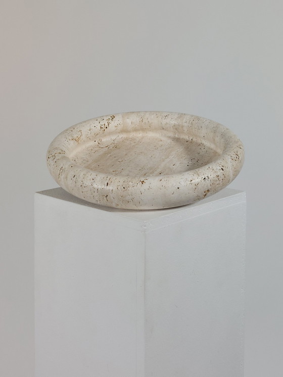 Bol vintage en pierre de travertin fait main, Italie, années 1970 – Stone (photo 6 of 9)