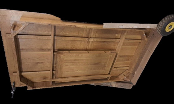 Image 1 of Plain oak extendable table