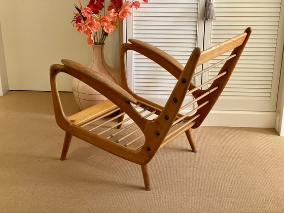 Image 1 of Vintage Mid Century De Ster Gelderland Design Fauteuil Teak