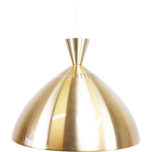 Vintage verguld metalen hanglamp, Zweden 1960
