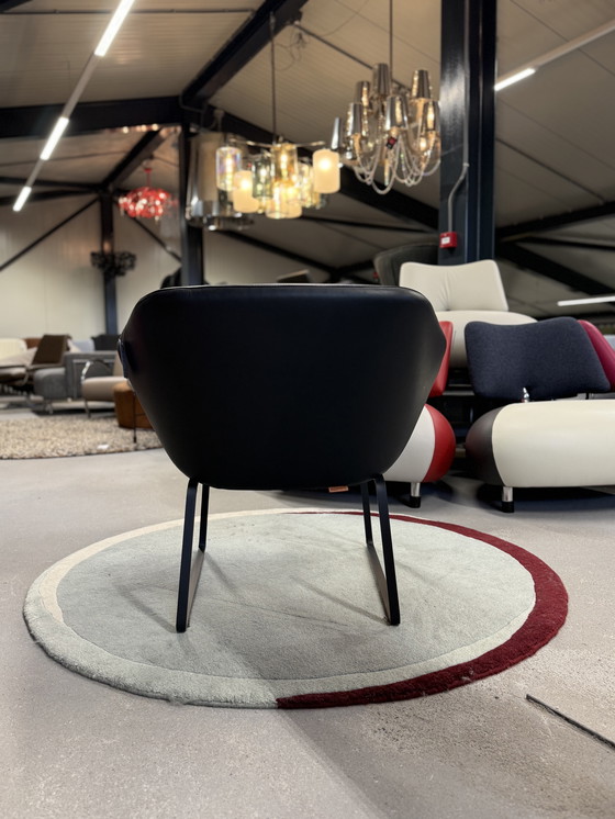 Image 1 of (2) Fauteuils Montis Ella Chaise design en cuir noir