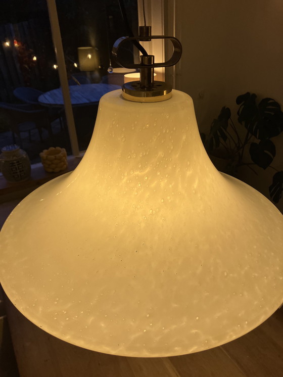 Image 1 of Lampada a sospensione in vetro di Murano con ottone Glashütte Limburg