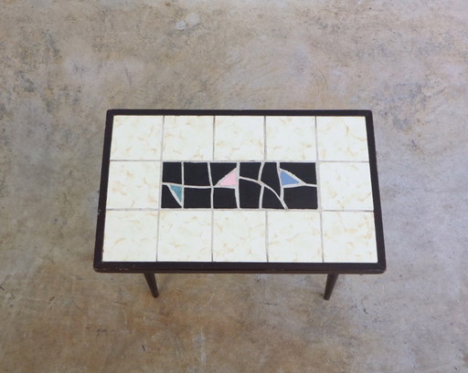 Vintage mosaic table side table
