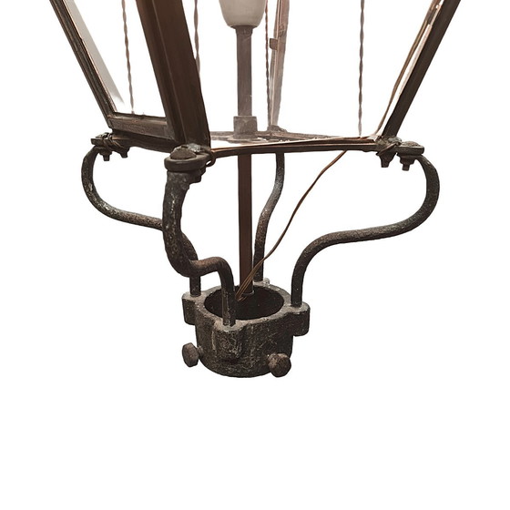 Image 1 of Ancienne lanterne anglaise en cuivre Foster & Pullen, vers 1900