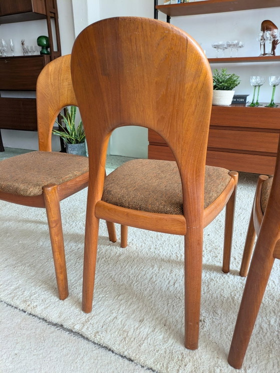 Image 1 of Vintage set of 4 Danish dining chairs, Niels Koefoed