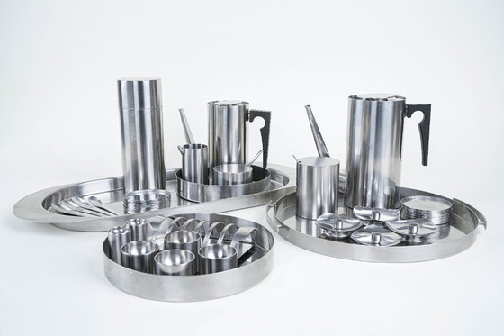 Image 1 of Serving set, Danish design, 1960s, designer: Arne Jacobsen, manufacturer: Stelton