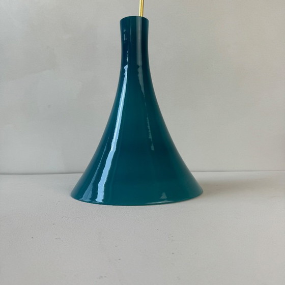 Image 1 of VINTAGE BLUE OPALINE CHANDELIER